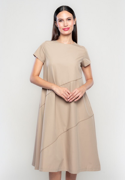 Apple & Eve Deon Maxi Dress with Asymmetrical Piping Details