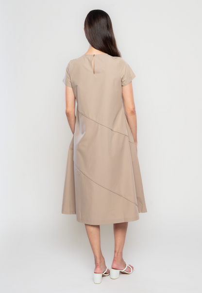 Apple & Eve Deon Maxi Dress with Asymmetrical Piping Details