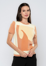 Phoebe Artistic Portrait Knit Top