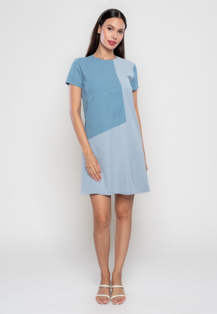 Eloise Color Blocking Shift Dress