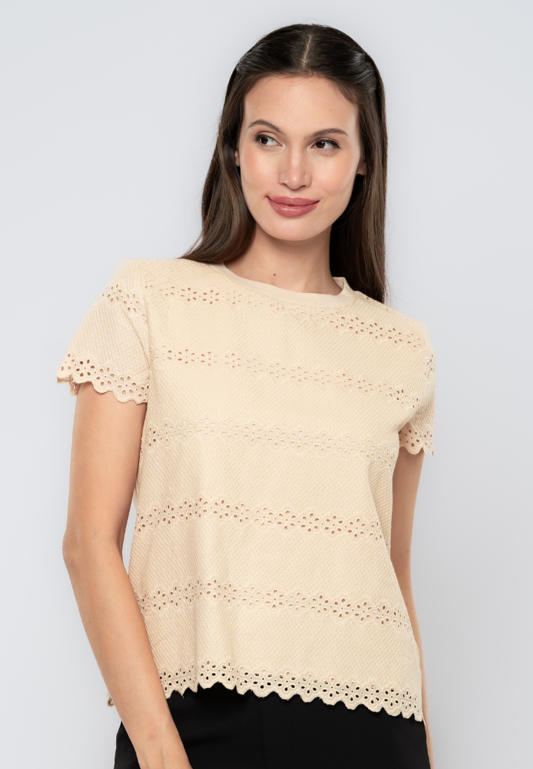 Willow Cotton Eyelet Boxy Top