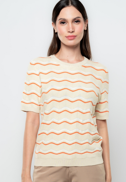 Joy Loose Fit ZigZag Flat Knit Top