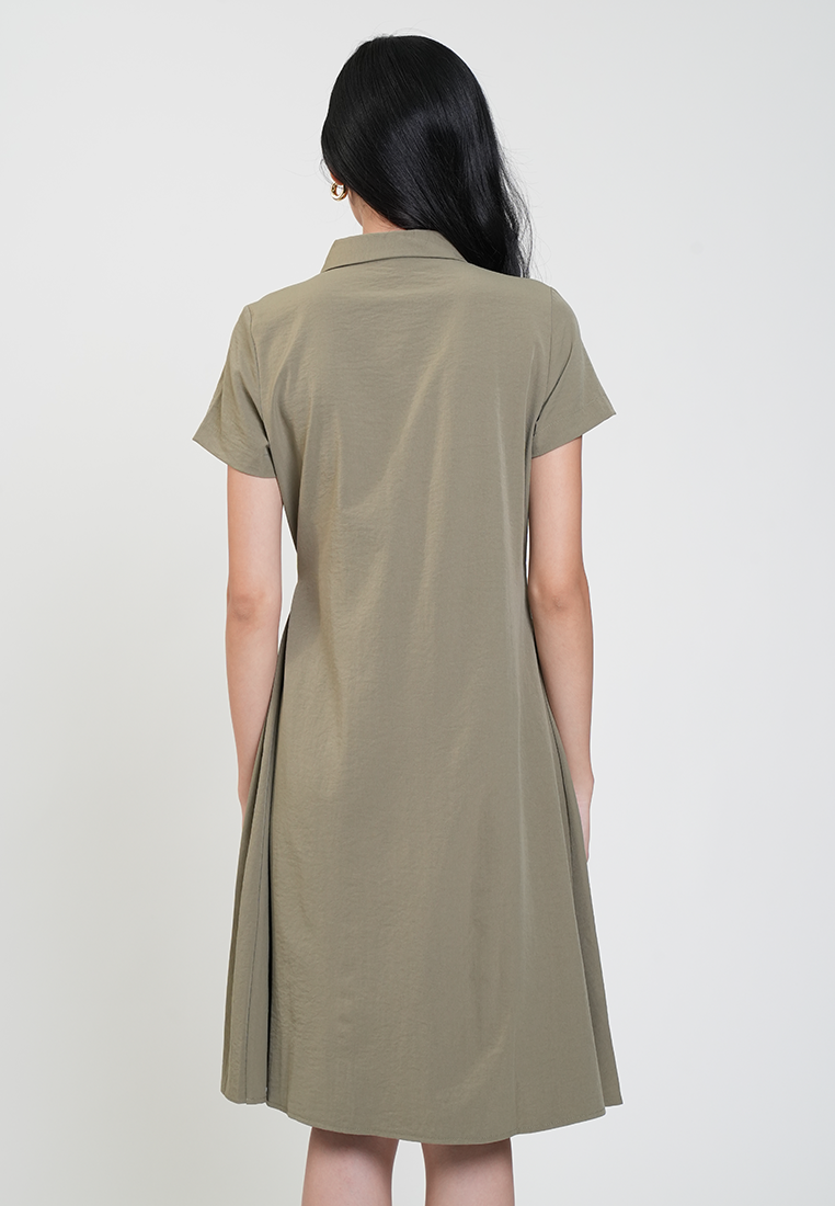 Elodie Button-Down Waist Tie Dress