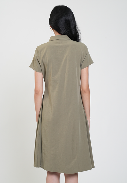 Elodie Button-Down Waist Tie Dress
