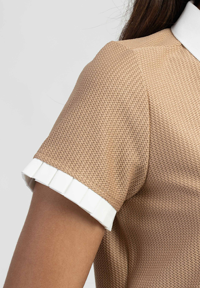Solara Contrast-collared Polo Top