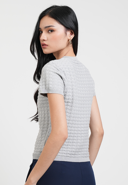 Chantel Textured Waffle Knit Top