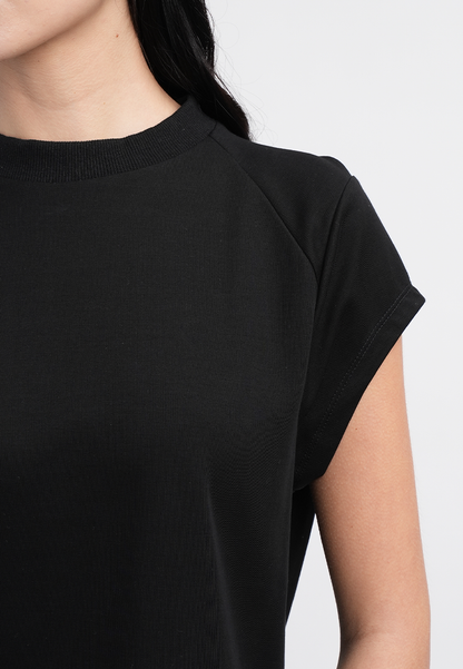 Emily Classic Black Crew Neck Top