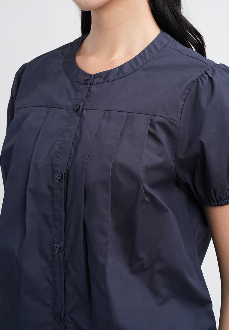 Sarah Button-Down Puff Sleeve Blouse