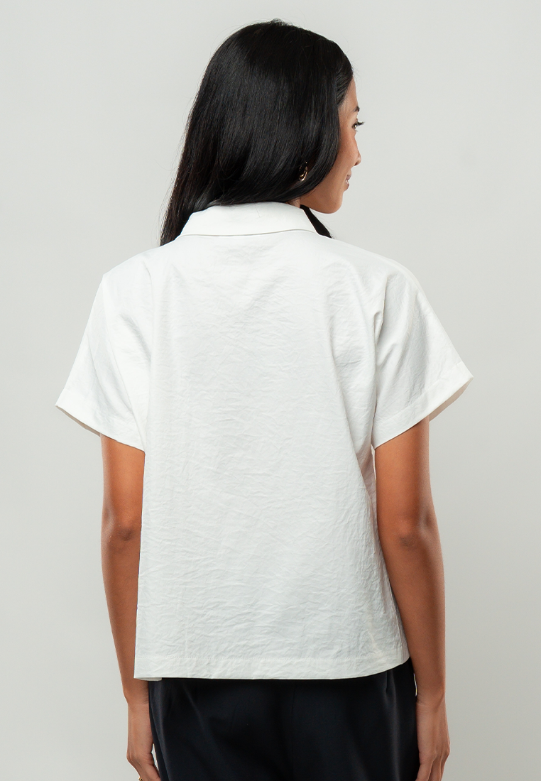 Katrine Asymmetric Collared Top
