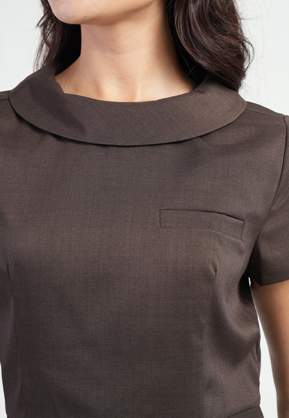 Evangeline Professional Rounded Collar Sheath Dress