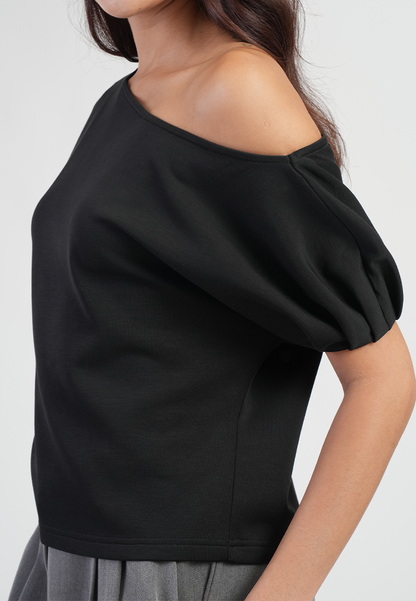 Cassandra One-Shoulder Puff Sleeve Top