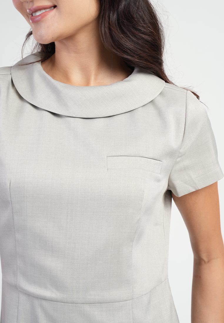 Evangeline Professional Rounded Collar Sheath Dress