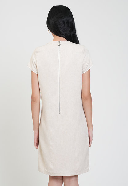 Eleanor Crew Neck Pocket Detail Shift Dress