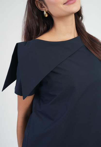 Blythe Asymmetric Cape Sleeve Top