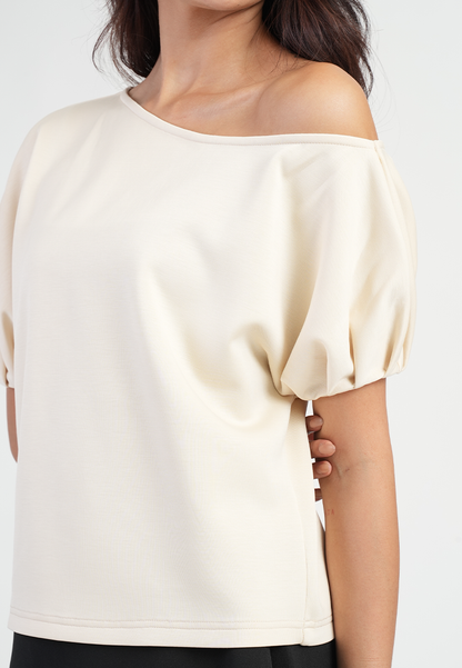 Cassandra One-Shoulder Puff Sleeve Top