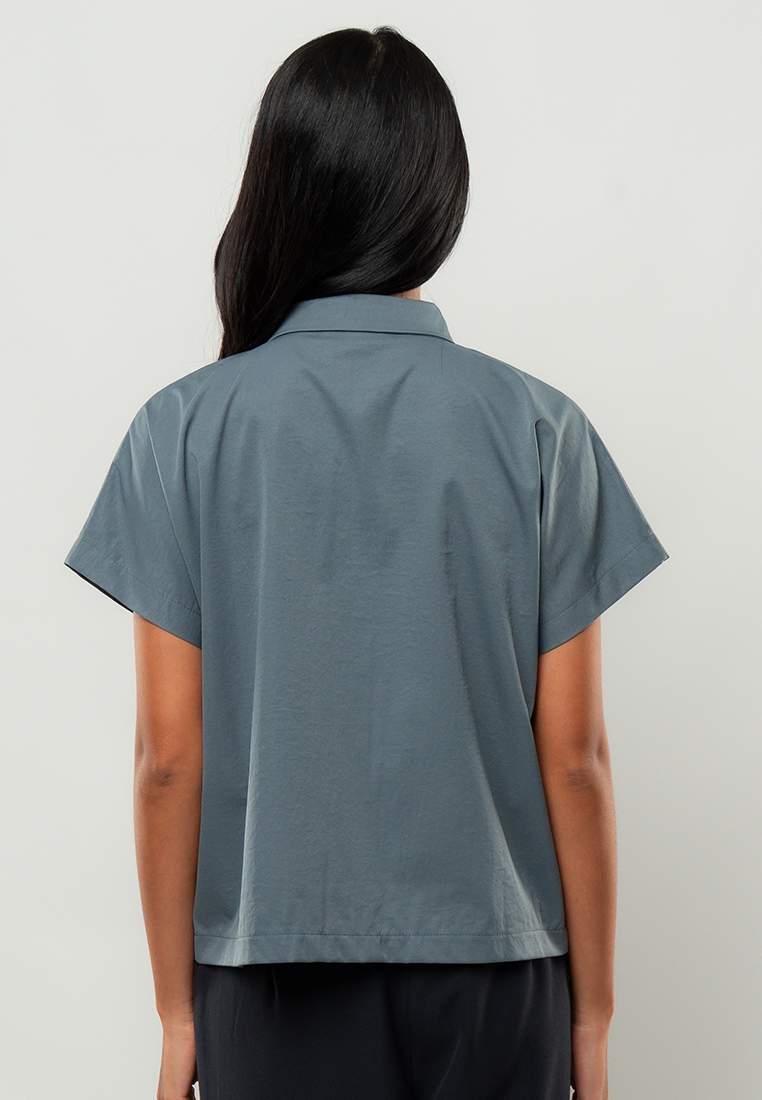 Katrine Asymmetric Collared Top