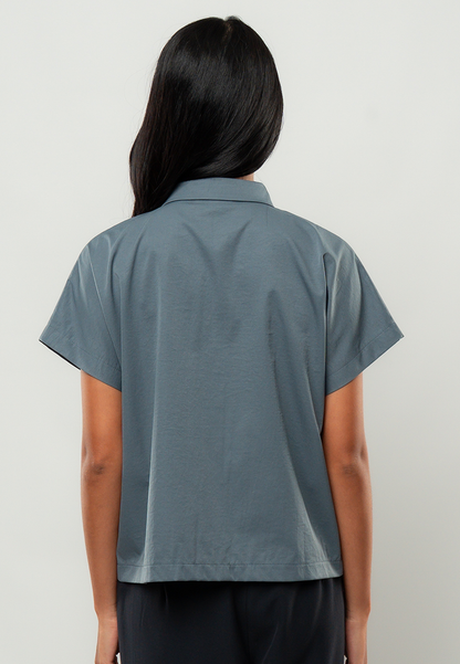 Katrine Asymmetric Collared Top