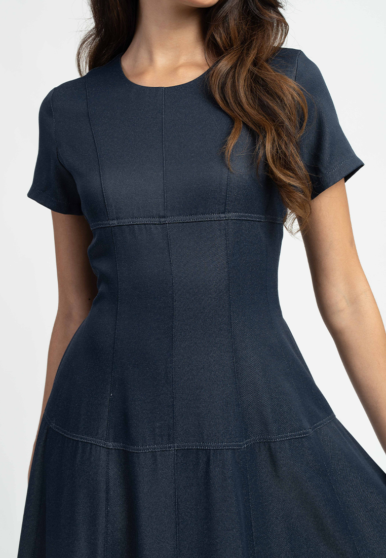Sarie Fit-and-Flare Midi Dress