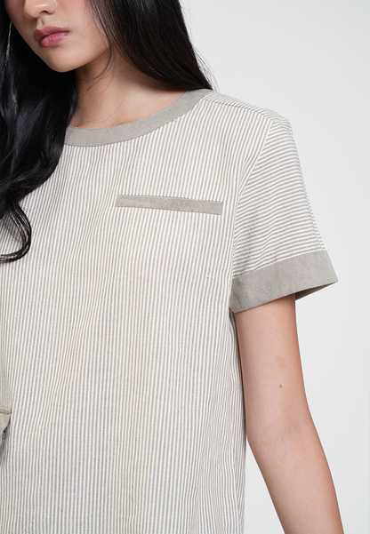 Kaycee Contrast Collar Boxy Top