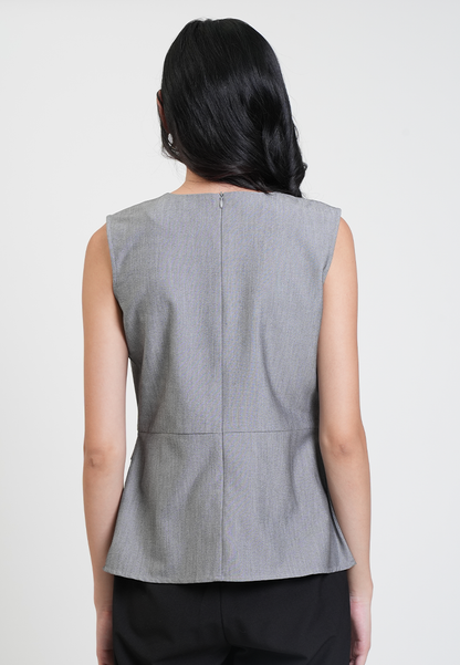 Capri Sleeveless Peplum Blouse