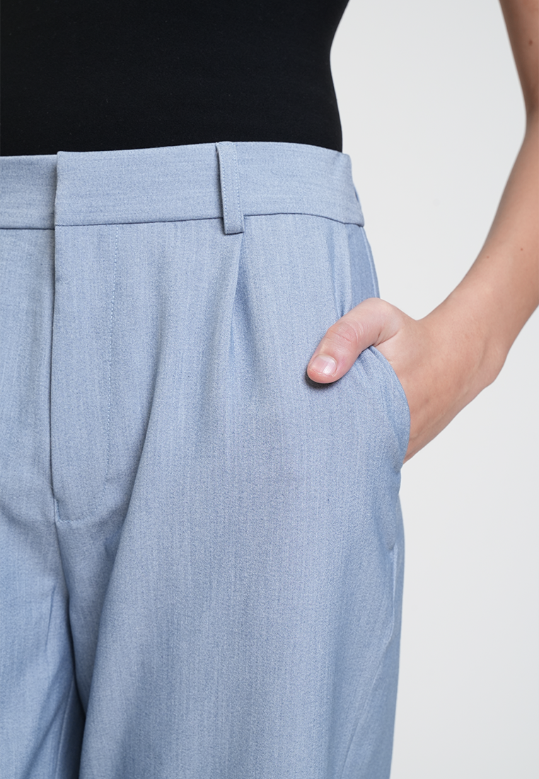 Rachel Pleated Wide-Leg Trousers
