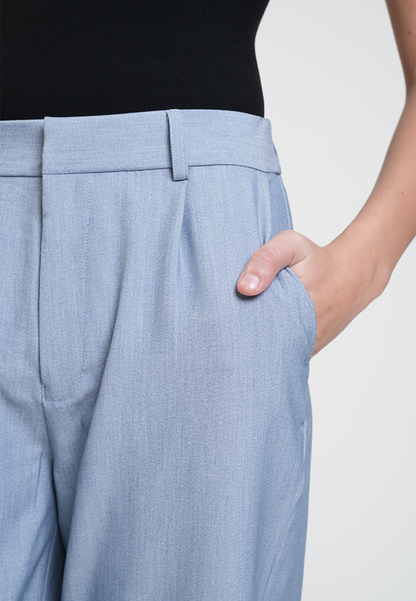 Rachel Pleated Wide-Leg Trousers