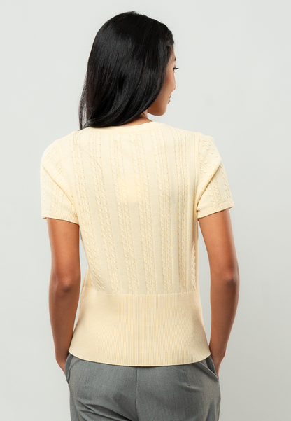 Lilly Classic Cable Knit Cardigan Top