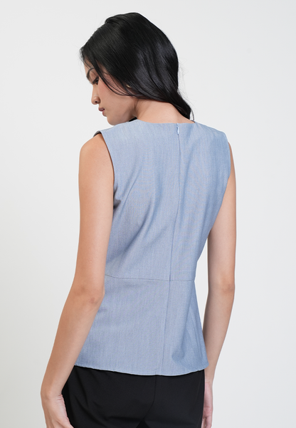 Capri Sleeveless Peplum Blouse