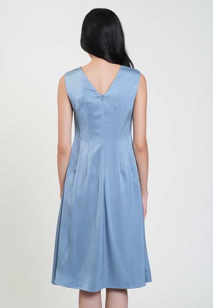 Genevieve Sleeveless Square-Neck Dress