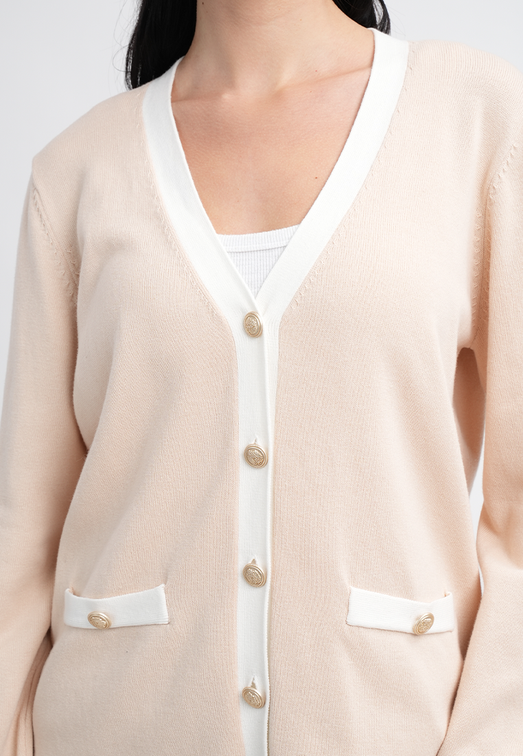 Amelia Signature Button-Up Knit Cardigan