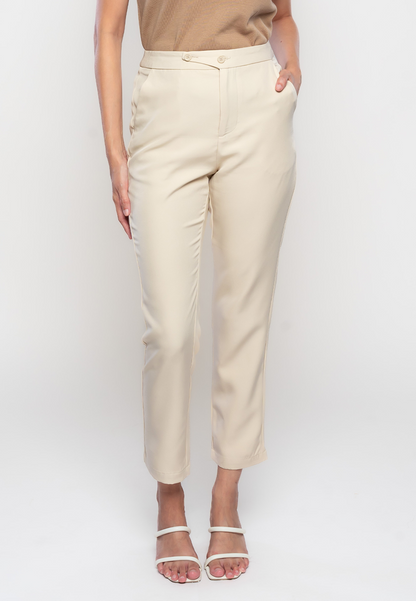 Imogene Slim Pants with Waist Button Detail