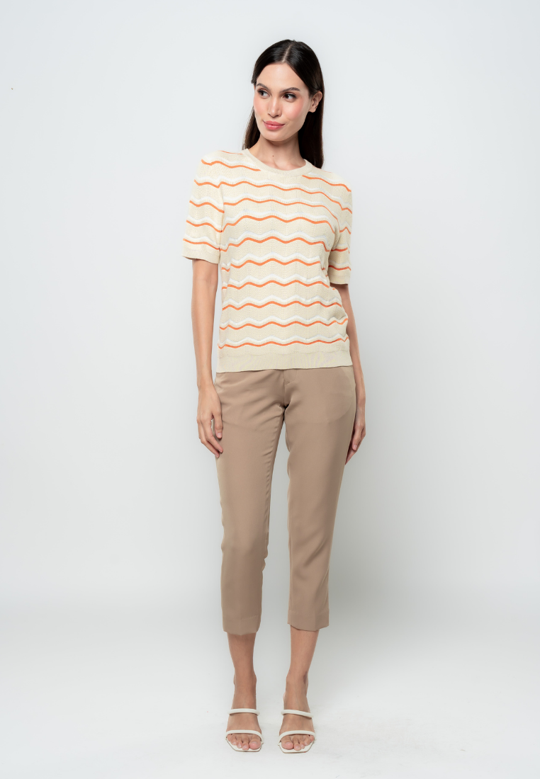 Joy Loose Fit ZigZag Flat Knit Top