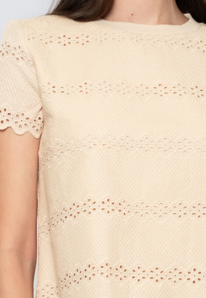 Willow Cotton Eyelet Boxy Top