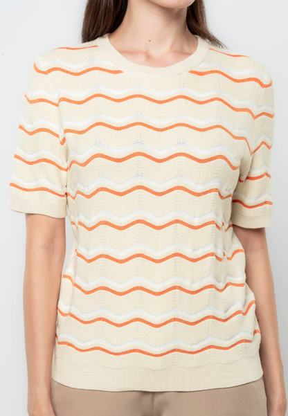 Joy Loose Fit ZigZag Flat Knit Top