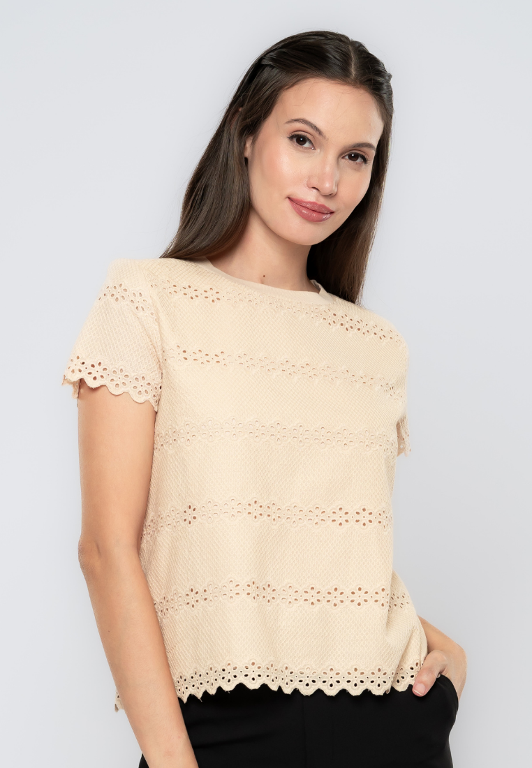 Willow Cotton Eyelet Boxy Top