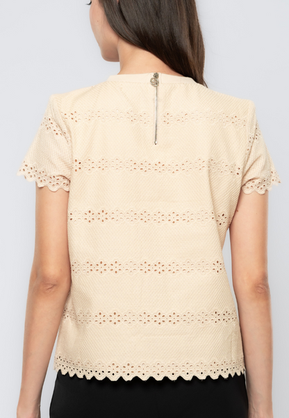 Willow Cotton Eyelet Boxy Top