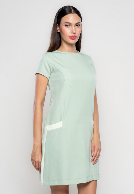 Kimberley Contrast Pocket Shift Dress