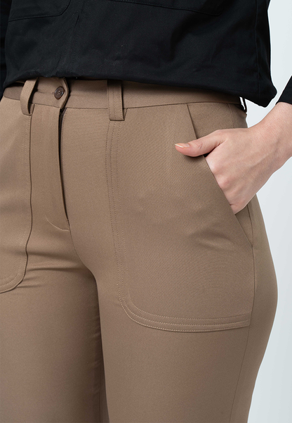 Paisley Embroidered Pocket Flap Detail Pants