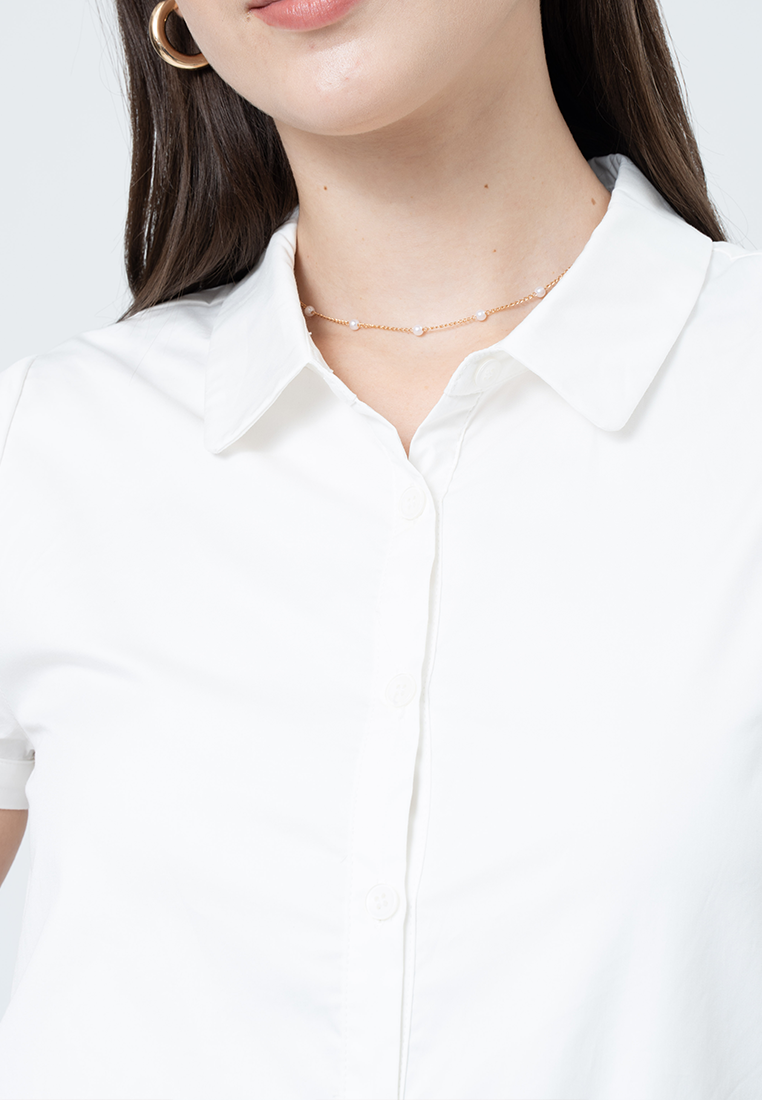 Tilda A-Line Dress with Puff Sleeves and Pleated Hem