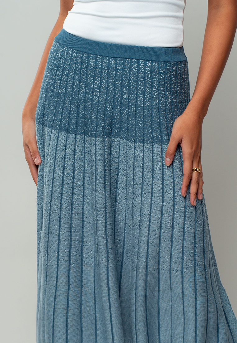Sarah Knitted Midi Pleated Skirt