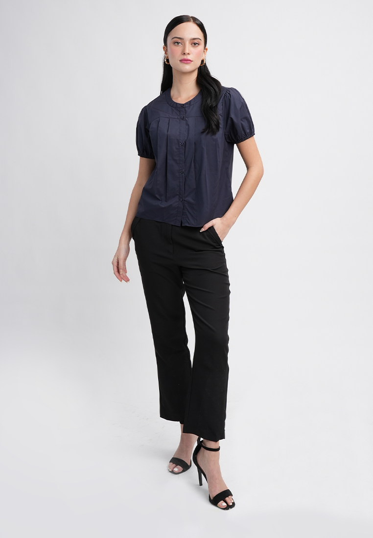 Sarah Button-Down Puff Sleeve Blouse