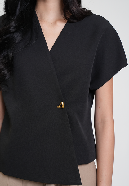 Eliza V-neck Asymmetric Wrap Top