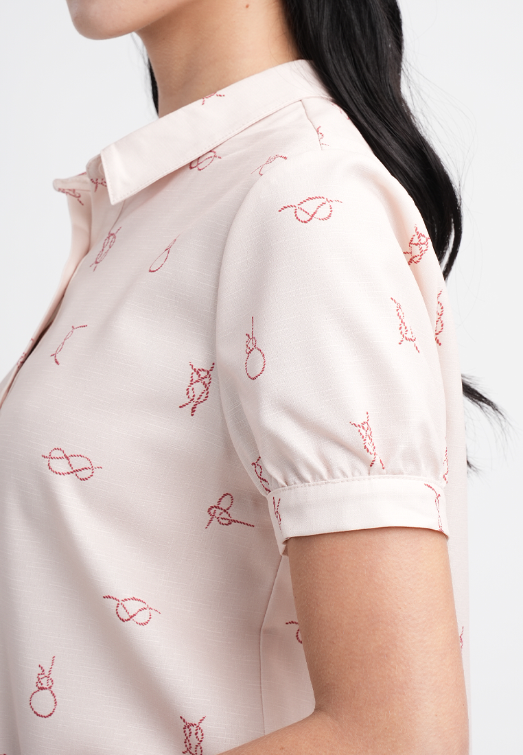 Cady Collared Button-Up Top