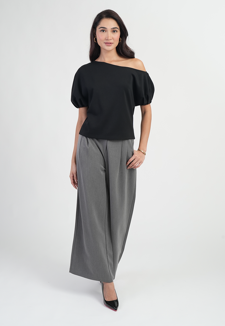 Cassandra One-Shoulder Puff Sleeve Top