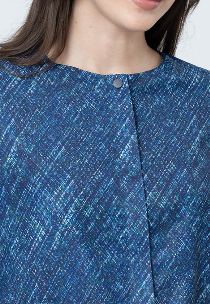 Immarra Hatching Printed Top with 3/4" Sleeves