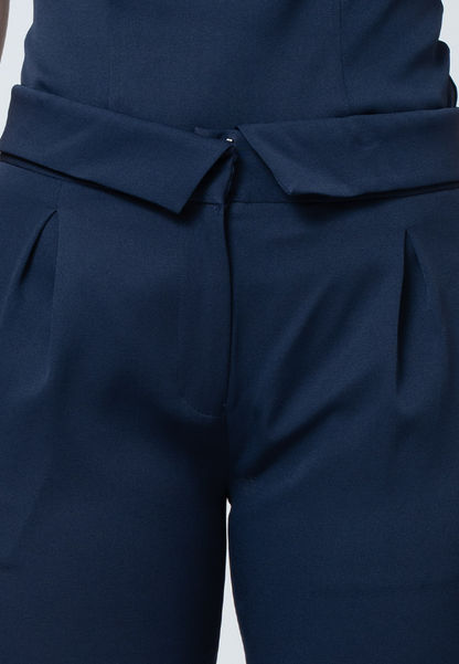 Vittoria Overlapped Waistband Pants with Pleats