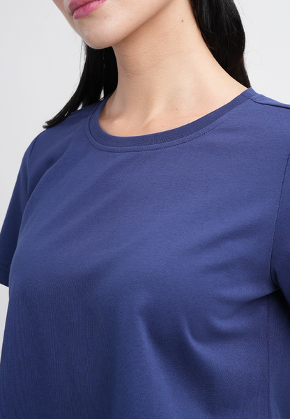Harper Tee with Slanted Peplum Hem