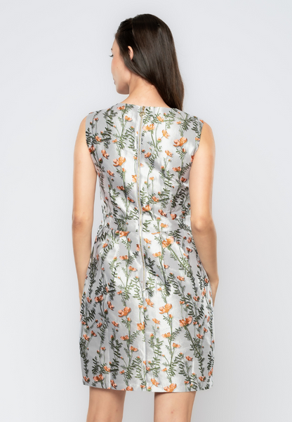 Fleur Floral Jacquard Sheath Dress