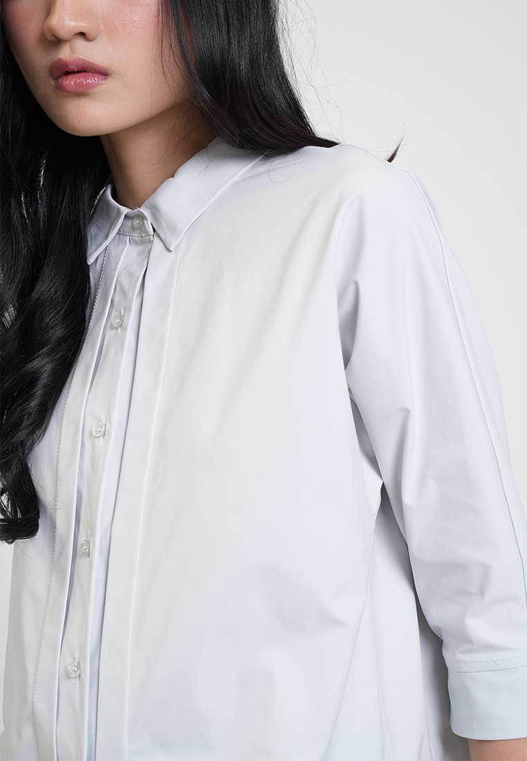 Aster Collared 3/4 Button-Down Blouse