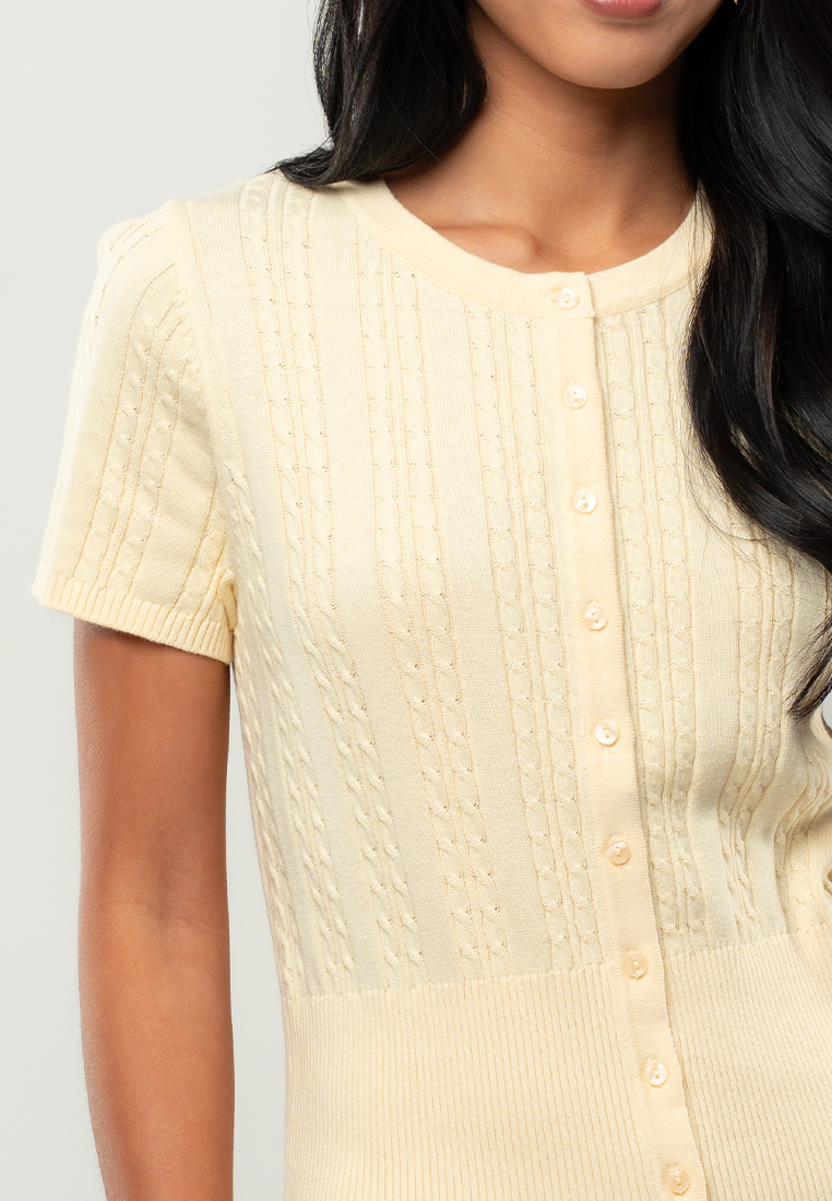 Lilly Classic Cable Knit Cardigan Top